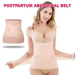 Postpartum Abdomen Belt Strip 3 In 1 Abdomen Tummy Band Pelvis Belly Postpartum Belt Wrap Recovery Shapewear Breathable