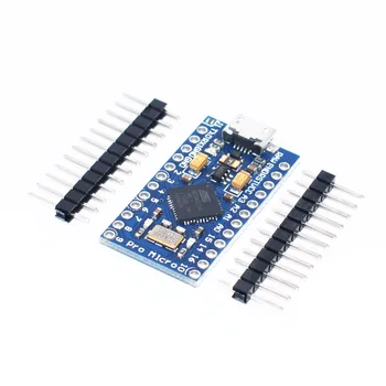 

Free Shipping 5pcs Pro Micro ATmega32U4 5V/16MHz Module with 2 row pin header For Leonardo