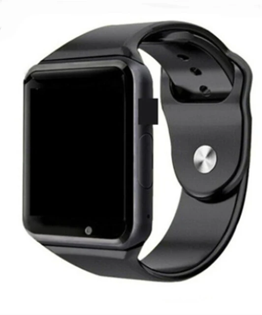 Black Мужские Смарт-часы A1 Bluetooth Smartwatch Facebook Whatsapp Twitter синхронизация поддержка sim-карты фитнес-часы-трекер для Android - Цвет: Black