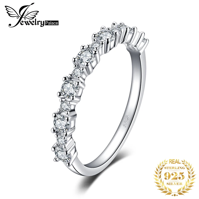 

JewelryPalace 925 Sterling Silver Band Ring a Lot of AAA Fashion Design for engagement Fine Jewelry for Women Jewelry On Sale