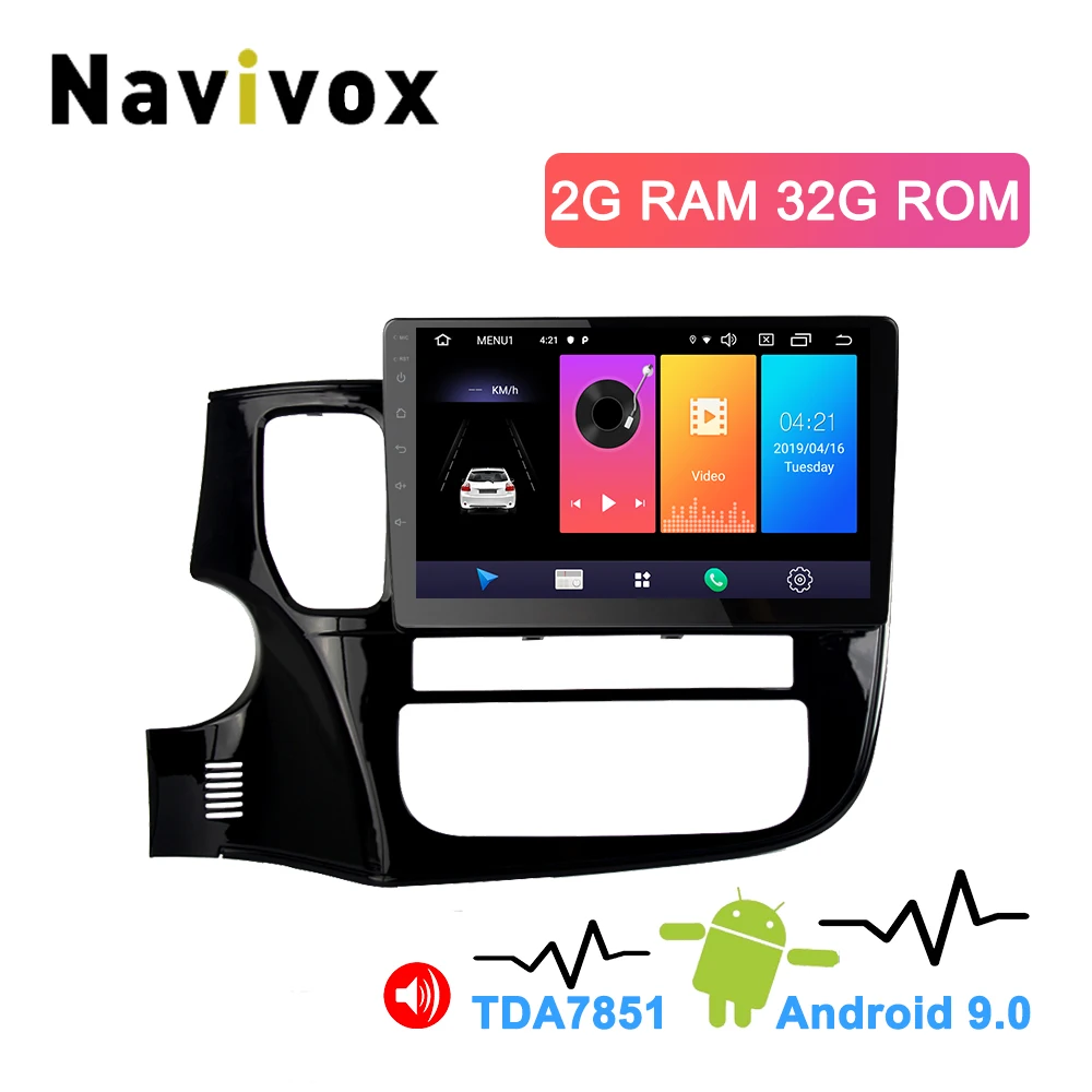 Sale 10.1" 2din Android 8.1 9.0 Car DVD Player for Mitsubishi Outlander 3 2013 2014 2015 2016 2017 2018 Car Radio GPS Navigation WIFI 2