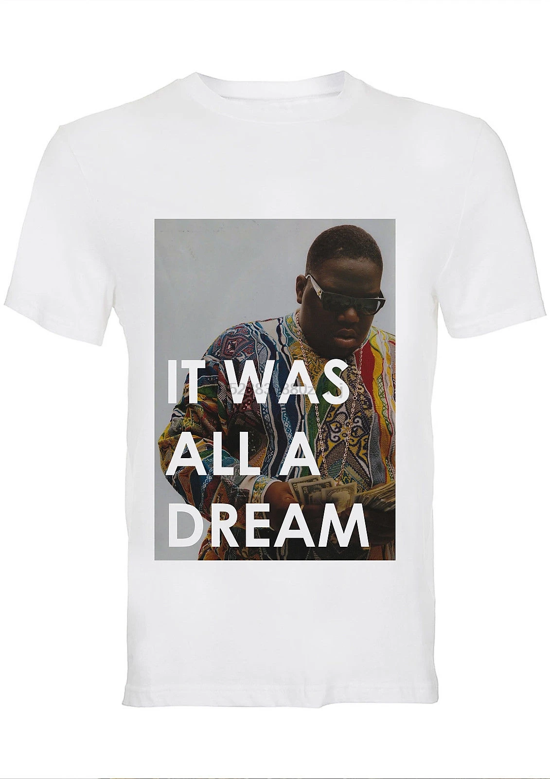 BIG Notorious Biggie It Was All A Dream Cotton Crew Neck T Shirt 46