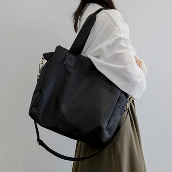 

Large Capacity Women's Tote Oxford Cloth Solid Women's Bag Fashion Women Shoulder Bags Multiple Pockets Bags For Women 2020