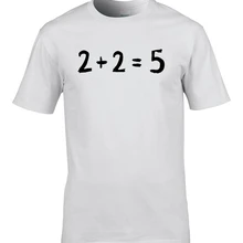 2+ 2 = 5 Джордж Оруэлл 1984 вдохновленная Мужская футболка из FatCuckoo забавная рубашка много цветов Классический xxxtentacion