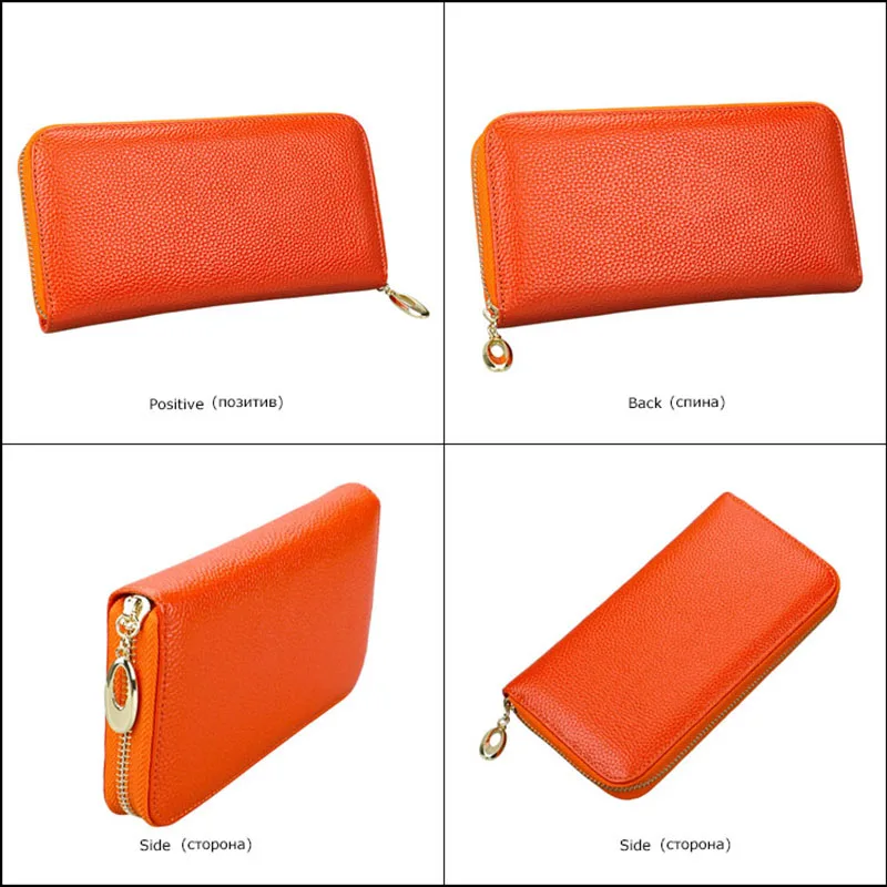 Women Leather Wallet Zipper Purse Card Holder