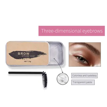 

New Hot Long Lasting Waterproof Eyebrow Soap Brows Cream Tattoo Dye Tint with Brush Eyebrow Enhancer Makeup Gel Kit SMR88
