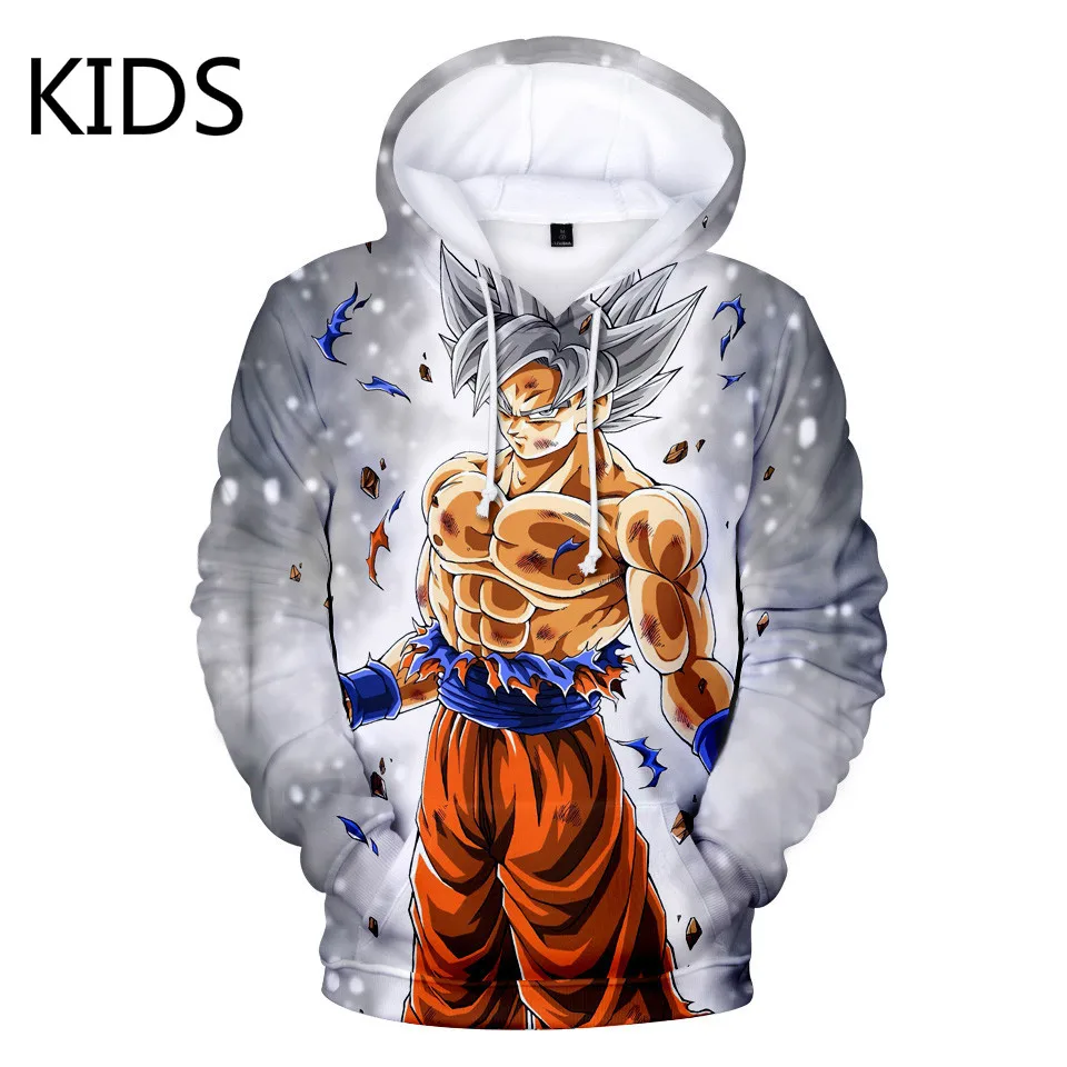 Sudadera con capucha de Goku en 3D para niños y estudiantes, divertida chaqueta de alta calidad, jersey para adolescente, gran oferta