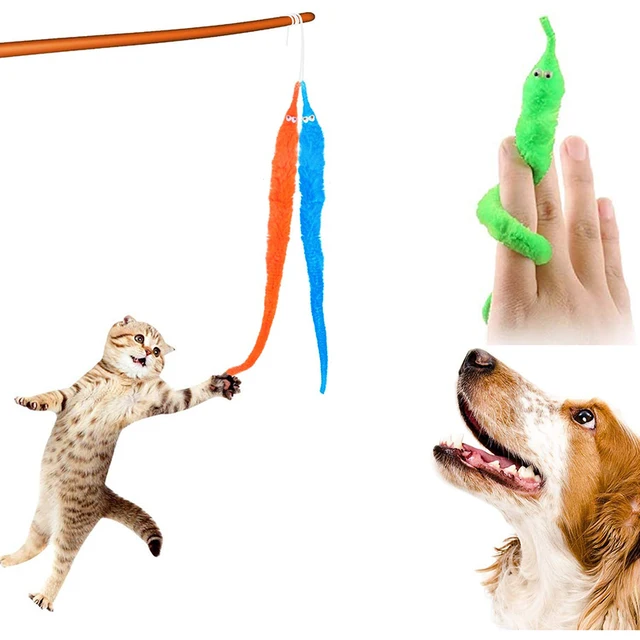 6/12/24pcs Fuzzy Worm Magic Toys Party Favors Twisty Worm On A String Christmas Halloween Wizard Strange Trick Toys Kids Gifts 2