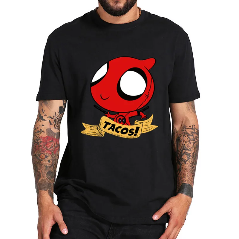 2019 смешной Дэдпул с принтом тако футболка для мужчин мальчиков новинка Мужская