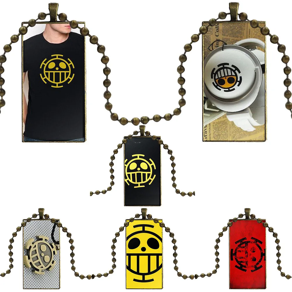 One Piece Trafalgar Law Flag For Women Christmas Gift Necklace Fashion