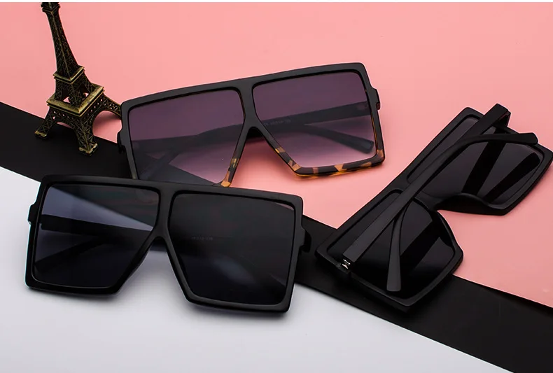 Большие квадратные женские солнцезащитные очки, яркие цвета, линзы, классические ретро очки для путешествий, UV400
