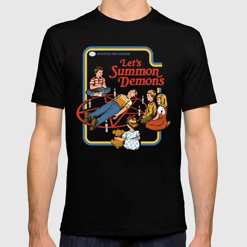 LET'S SUMMON DEMONS T shirt comic vintage demons retro 70s seventies occult