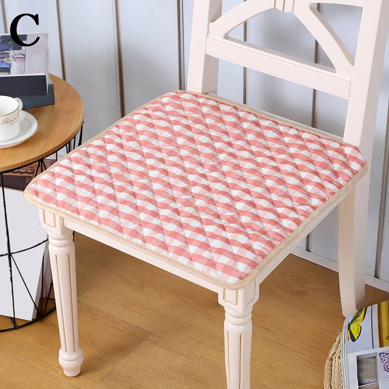 Modern Simple Style Polyester Chair Cushions Home Office Student Square Flower Printed Seat Pads Computer Chair Protective Mats 