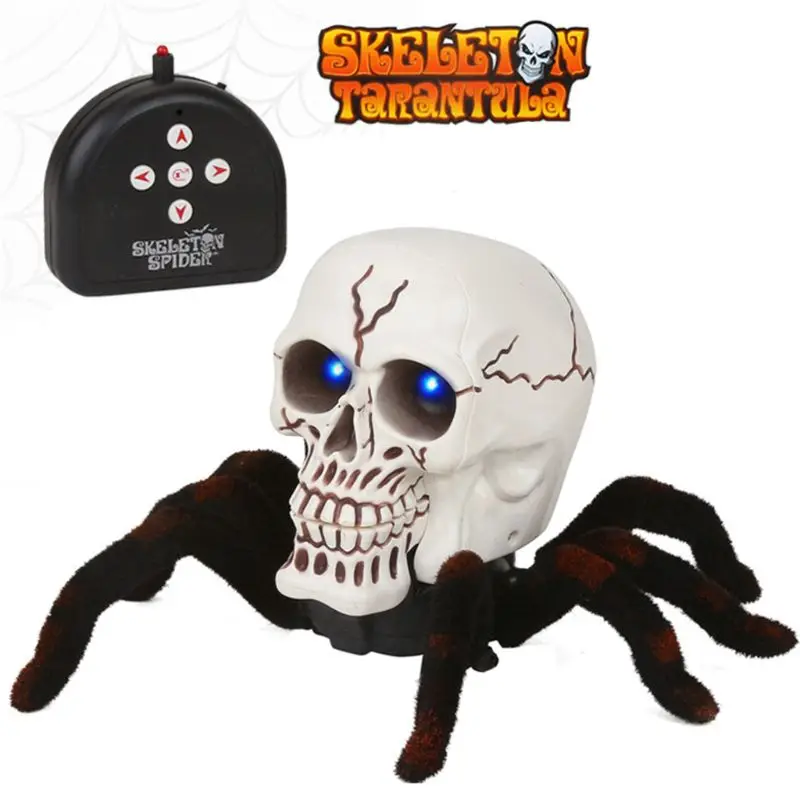 

So Scary RC Skull Spider Remote Control Araneid Shine Eyes Funny Prank Kids Toy Gift Halloween 634F