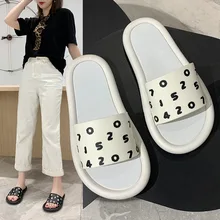 Г., новые летние сандалии с цифровой печатью уличные сандалии/шлепанцы EVA для пар женские корейские шлепанцы на толстой нескользящей подошве