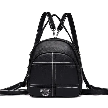 

Fashion Bag Women Mini Backpack Female PU Leather Backpack Top-Handle Shoulder Bags Multi-functional Women Shopping Pack Mochila