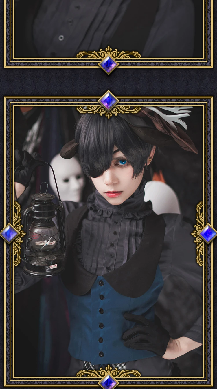 Черный Дворецкий Косплей Ciel Phantomhive Косплей Костюм Хэллоуин костюмы