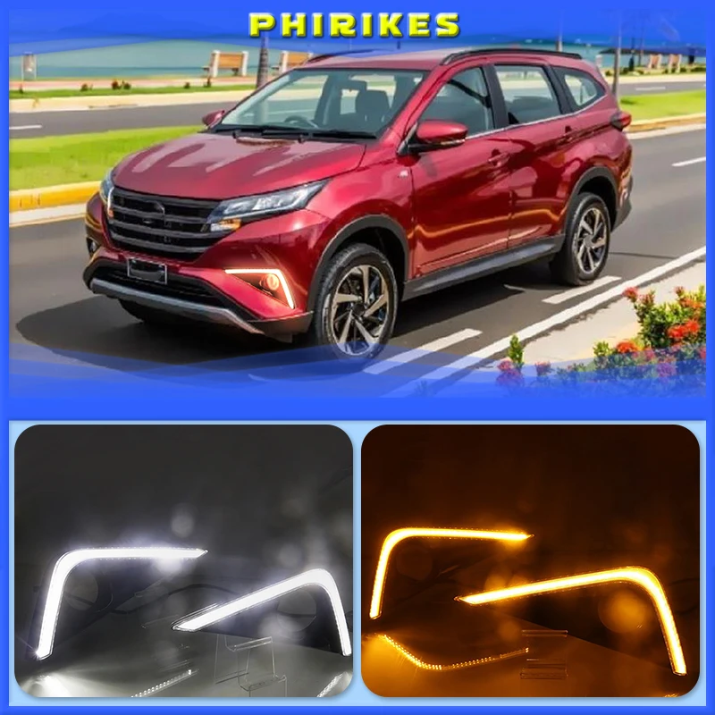 

1 Pair For Toyota Rush 2018 2019 LED Daytime Running Light Car Accessories Waterproof 12V DRL Fog Lamp Decoration