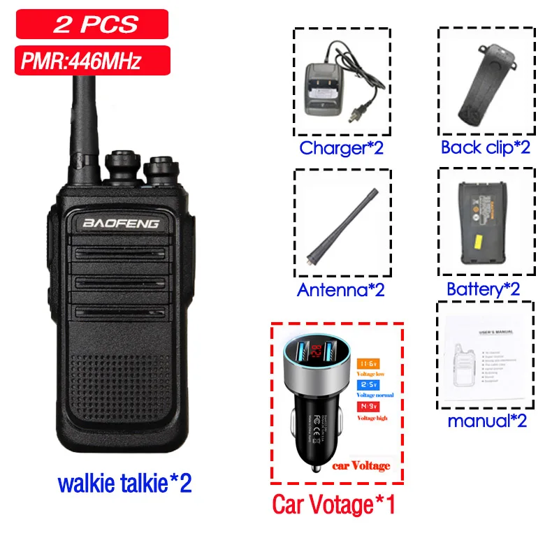 2 шт. baofeng BF-N8 рации Портативная радиостанция UHF портативный Радиоприемник HF трансивер Civil walkie-talkie - Цвет: 2pcsC