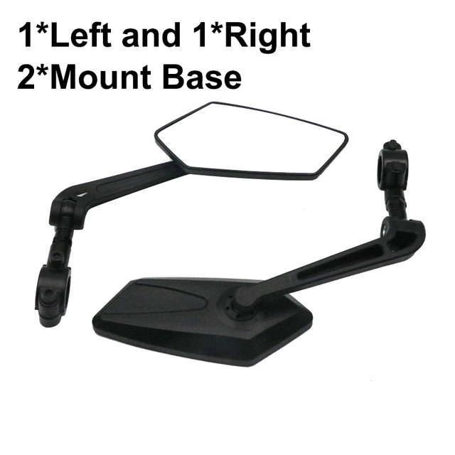 Rear View Mirror Bike Cycling Clear Wide Range Back Sight Rearview Reflector Adjustable Handlebar Left Right Mirror