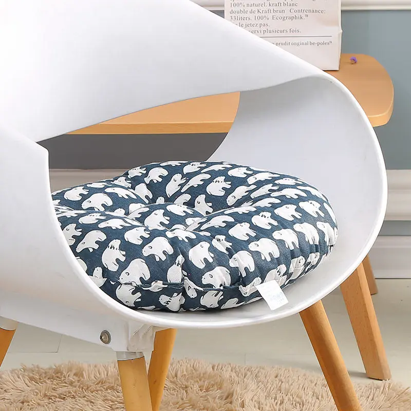 polar bear Круглая подушка для стула, кухонный коврик для сидения, декоративная напольная Подушка для домашнего декора, принт, японский футон, коврик Almofadas, подушка с татами - Цвет: polar bear