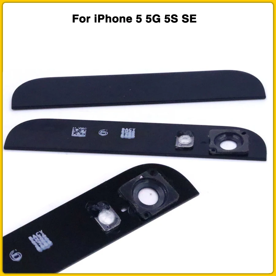 5S 5G SE задняя верхняя и нижняя стеклянная крышка для iPhone 5 5G 5S SE корпус с объективом для вспышки камеры