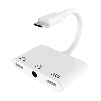 

3 in 1 Fast Charge Headset Adapter Type-C Usb-C 3.5Mm Digital Audio Cable Converter For Ipad Pro Google Htc Huawei Essential