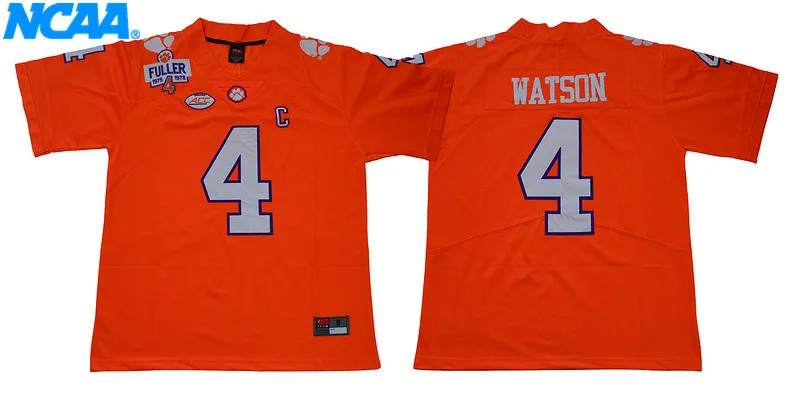 Новое поступление высокое качество NCAA Deshaun Watson#4 футболка колледжа Limited Майки S-XXXL - Цвет: 2