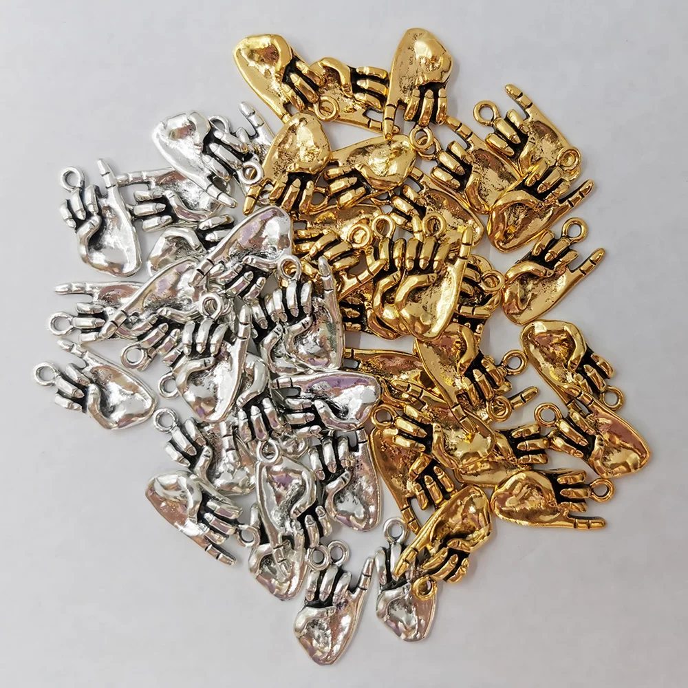 

10pcs Handsign Sorority Pendant Charms Women Necklace Bracelet DIY Jewelry Accessories