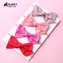 Г. стиль, Европа и Америка, лидер продаж, разные цвета, хлопок, лен, ткань, бант на голову, аксессуары для детей, супер мягкий нейлоновый ворс