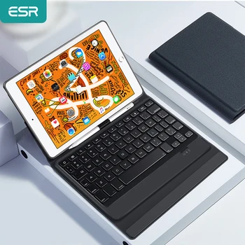 

ESR Bluetooth Wireless Keyboard Case For iPad 7.9 Inch iPad Mini 5 Mini 4 A2124 A1538 Smart PU Leather Full Folio Flip Cover