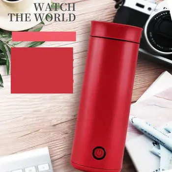 

Portable Travel Electric Heating Bottle Water Cup Mini Smart Thermos Teapot