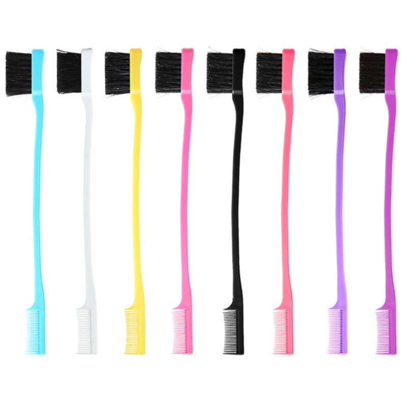 Wholesale in Bulk Edge Control Brush Double Side Baby Hair Brushes Set Hair Comb 20pcs 50pcs free shipping