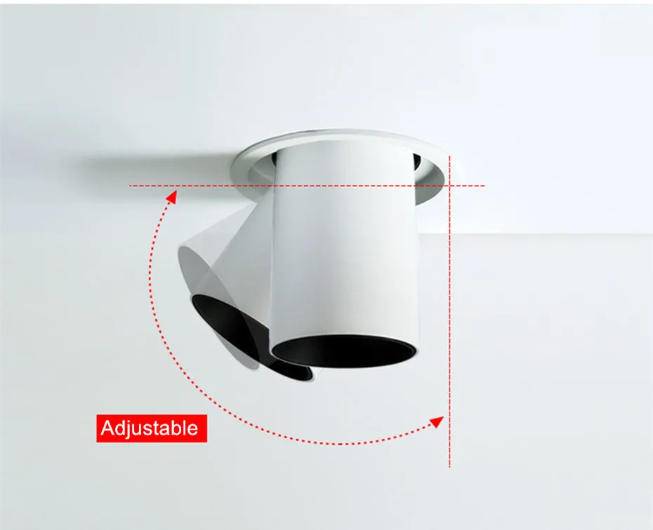 Conduziu a Luz de Exposição da Sala de Estar do Ponto do Teto Rotatable Downlight Regulável Recessed 7 w 12 Ac110v 220 v do Teto 360 ° Led Cob 5 Cheap Downlights