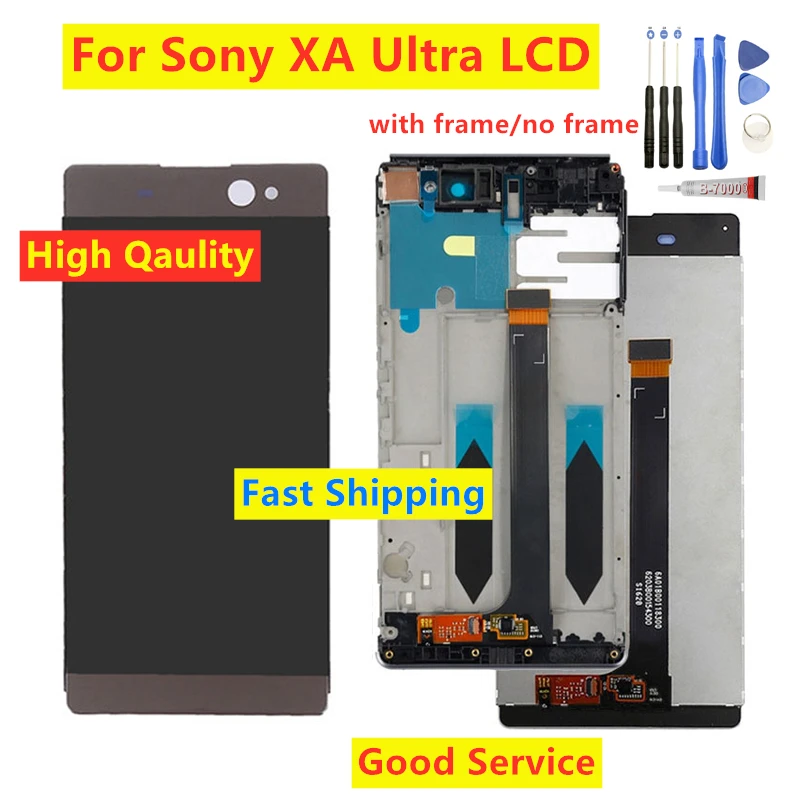 ЖК дисплей 6 0 дюйма для SONY Xperia C6 XA Ultra F3211 F3212 F3215 F3216 F3213 сенсорный экран с рамкой и