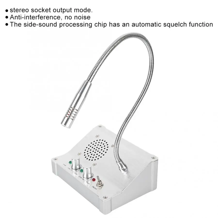 

Dual-way Bank Store Station Window Counter Intercom Interphone System EU 110-240V