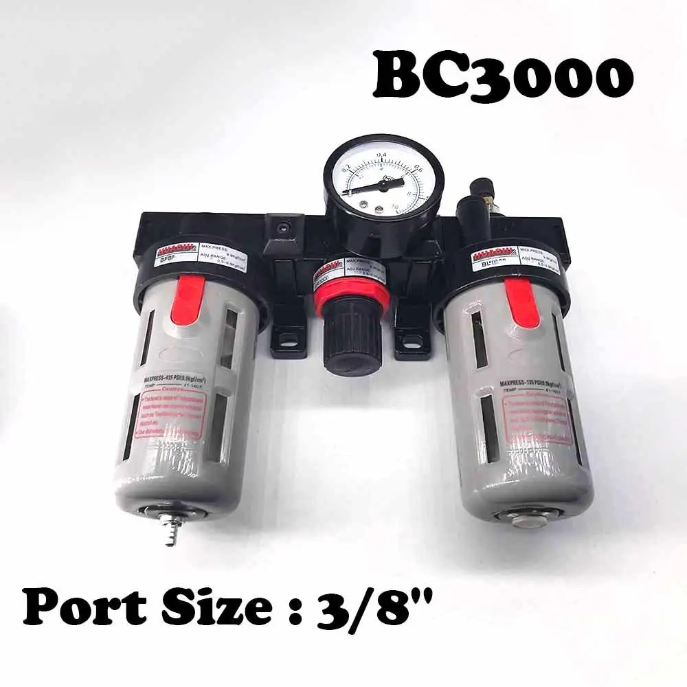 

Free shipping BC3000 air filter lubricator Triplex gas source Three-point Combination 3/8''