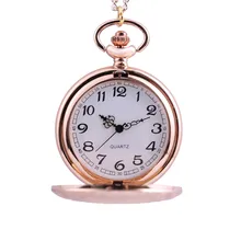 Pocket Watch Rose gold pattern Men and Women Couple Pocket Watch Retro Quartz Hanging Table Commemorative Table карманные часы