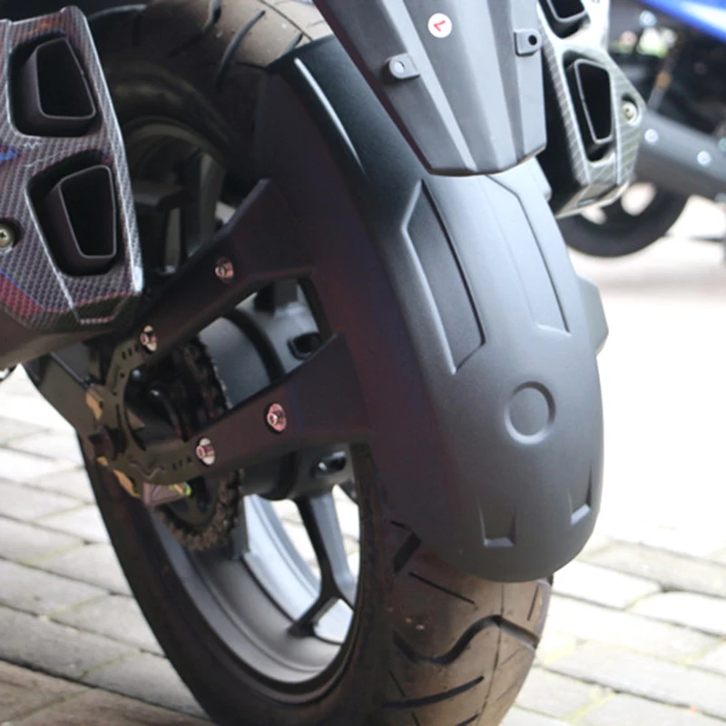 Hlyjoon Motorcycle Rear Tire Fender Mudguard Plastic Black Mount Wheel Tire Mud Cover Shield Dust Flap Dashboard Splash Guard for NC700 2012 12013 2014 2015 2016 2017