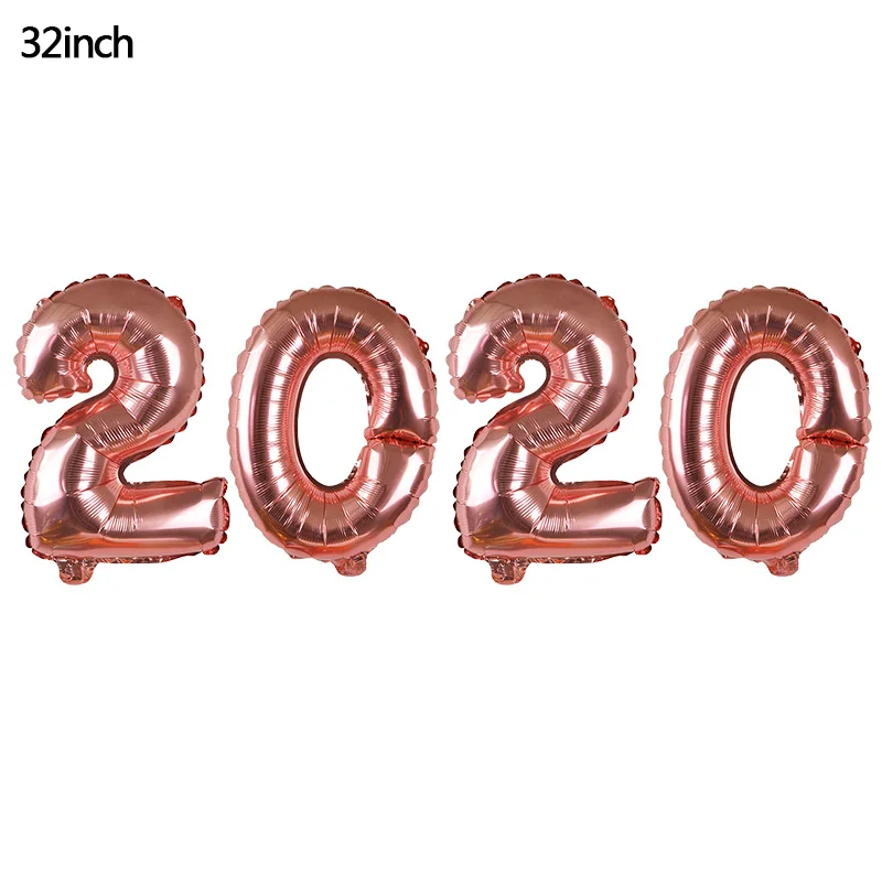 32inch Number Foil Balloon Gold/silver Digit Helium Baloons Happy New Year Christmas Party Decor Globos DIY Home Ornaments - Цвет: B05