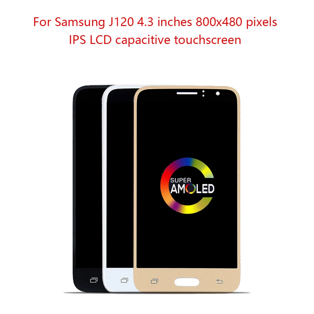 

AMOLED 4.5" OTMIL For SAMSUNG Galaxy J120 LCD Display Screen Touch Digitizer For SAMSUNG J1 2016 LCD J120H J120M J120 Display