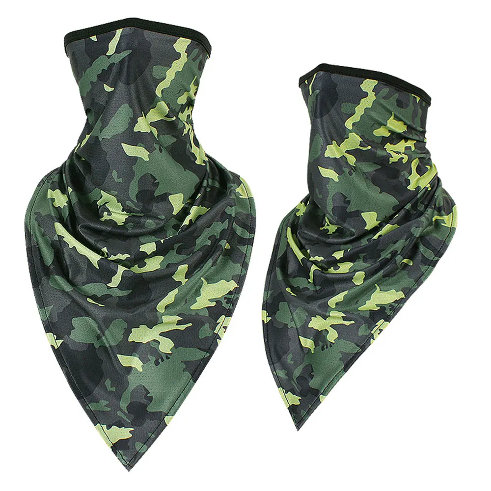 Для мужчин и девочек ветрозащитный Тактический лыжный Камуфляжный треугольный шарф спортивная Бандана Маска для лица Рыбалка Велоспорт Бег шеи платок на голову - Цвет: 01