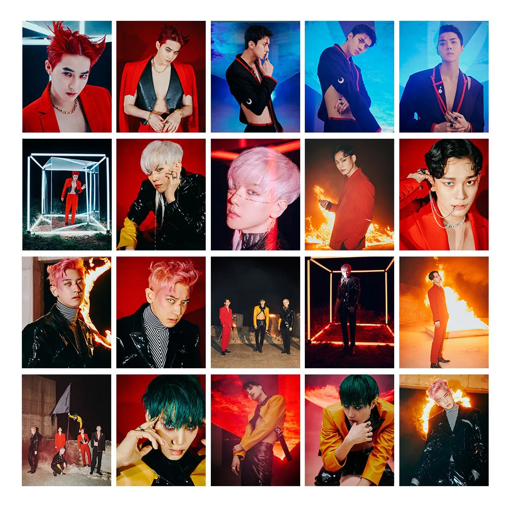 EXO-2 Kpop бродячие дети EXO бродячие дети ломо карты Новые поступления Хорошее качество Альбом Плакат HD Фотокарта KPOP - Цвет: EXO-2