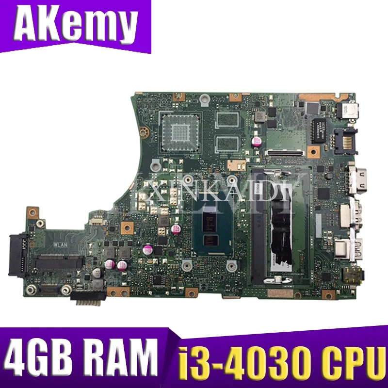 AKEMY X455LA материнская плата для ноутбука ASUS X455LAB X455LJ X455LD X455LF X455LB материнская плата ТЕСТ ОК i3-4030 процессор 4 Гб ОЗУ