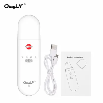 

Ultrasonic EMS Skin Scrubber Deep Face Cleaner Device Blackhead Remover Ultra Sonic Facial Cleaning Peel Machine Lifting Massage