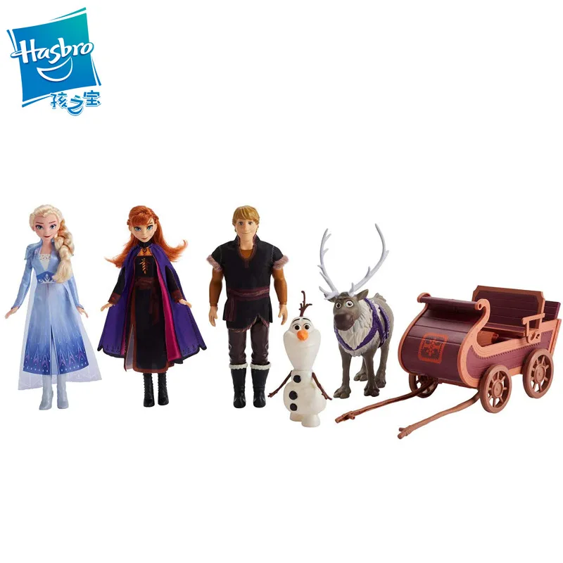 Hasbro Дисней игрушка Красота Мода Замороженные 2 Эльза Анна Кристофф сани девочки принцесса игрушка фигурка детский подарок E5517