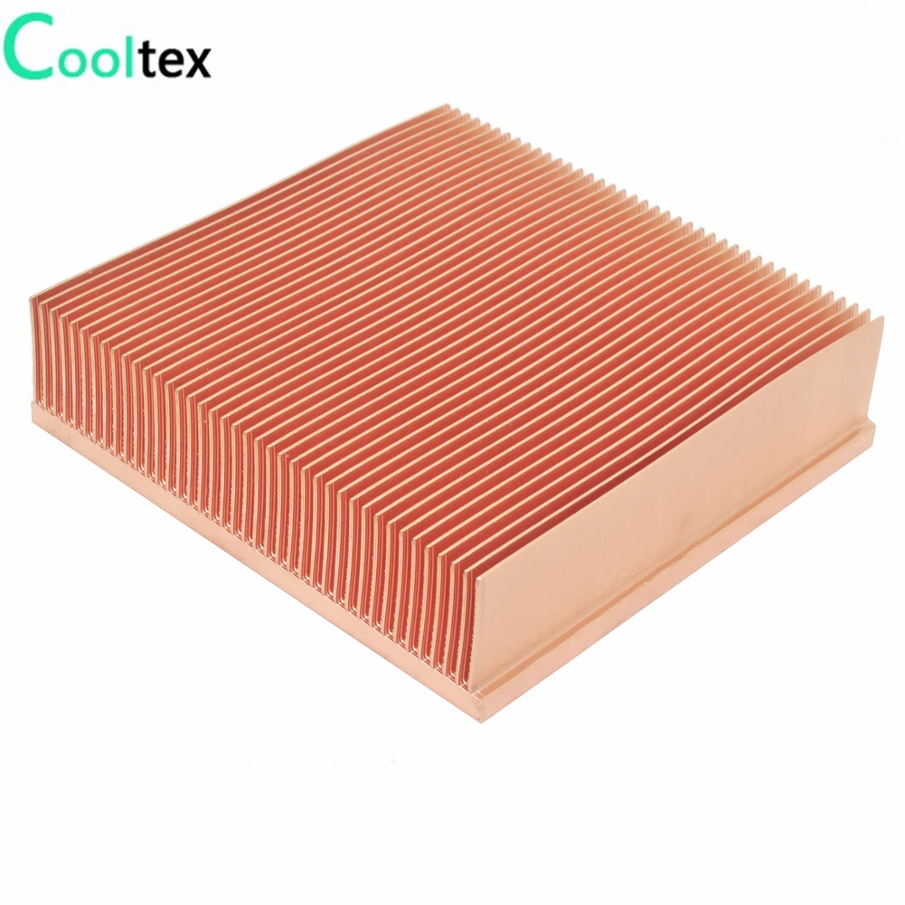 Cooltex-dissipador de Calor 80x80x20 mm Dissipador de Calor de Cobre Puro Dissipador de Calor para Chip Eletrônico Led Vga Radiador Refrigeração - Imagem 5