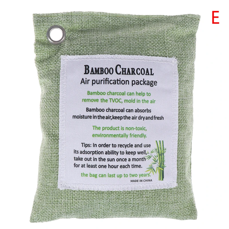 Air Purifying Odor Eliminator Natural Bamboo Charcoal Captures Bag Natural Air Purifying Bag Fragrance - Color: E