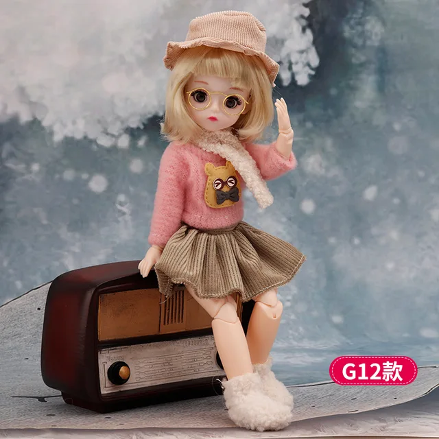 Winking 30 cm Doll Toys Princess Dress Up 4D Real Eyes 23 Joints 6 Points Baby Girl Toy Birthday Gift for Girls Play House Doll 11