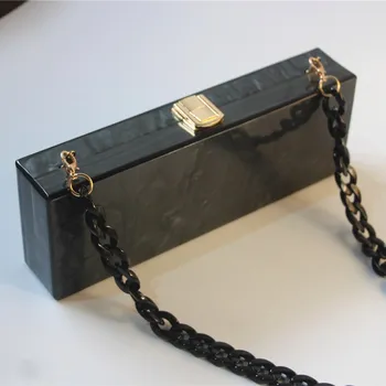 

25X9 cm Pearl Black Metal claps black fabric inside long female flap Mini Student Bag Cell Phone Bags Simple Small Crossbody Bag